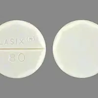 Lasix (Furosemide [ fur-oh-se-mide ])-Lasix® 80-80 mg-White-Round