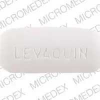 Levaquin (Levofloxacin (oral) [ lee-voe-flox-a-sin ])-LEVAQUIN 750-750 mg-White-Oval