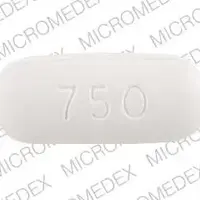 Levaquin (Levofloxacin (oral) [ lee-voe-flox-a-sin ])-LEVAQUIN 750-750 mg-White-Oval