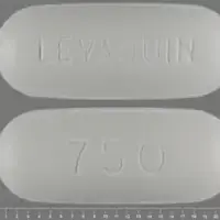 Levaquin (Levofloxacin (oral) [ lee-voe-flox-a-sin ])-LEVAQUIN 750-750 mg-White-Oval