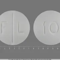 Lexapro (Escitalopram [ ee-sye-tal-o-pram ])-F  L 10-10 mg-White-Round