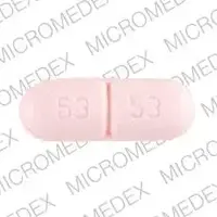 Lopressor hct (Hydrochlorothiazide and metoprolol [ hye-droe-klor-oh-thye-a-zide-and-me-toe-proe-lole ])-53 53 GEIGY-25 mg / 100 mg-Pink & White-Capsule-shape