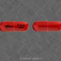 Lyrica (Pregabalin [ pre-gab-a-lin ])-Pfizer PGN 100-100 mg-Orange-Capsule-shape