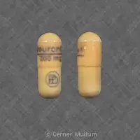 Neurontin (Gabapentin [ ga-ba-pen-tin ])-Neurontin 300 mg PD-300 mg-Yellow-Capsule-shape