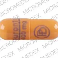 Neurontin (Gabapentin [ ga-ba-pen-tin ])-Neurontin 400 mg PD-400 mg-Orange-Capsule-shape