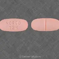 Norco (Acetaminophen and hydrocodone [ a-seet-a-min-oh-fen-and-hye-droe-koe-done ])-NORCO 729-325 mg / 7.5 mg-Orange-Capsule-shape