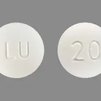 Onfi (Clobazam [ kloe-ba-zam ])-LU 20-20 mg-White-Round