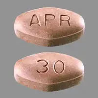 Otezla (Apremilast [ a-pre-mi-last ])-APR 30-30 mg-Beige-Four-sided