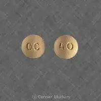 Oxycontin (Oxycodone [ ox-i-koe-done ])-OC 40-40 mg-Yellow-Round