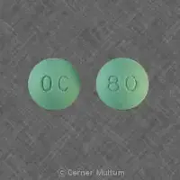 Oxycontin (Oxycodone [ ox-i-koe-done ])-OC 80-80 mg-Green-Round