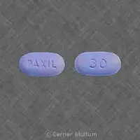 Paxil (Paroxetine [ pa-rox-a-teen ])-PAXIL 30-30 mg-Blue-Oval