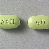 Paxil (Paroxetine [ pa-rox-a-teen ])-PAXIL 40-40 mg-Green-Oval