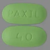 Paxil (Paroxetine [ pa-rox-a-teen ])-PAXIL 40-40 mg-Green-Oval