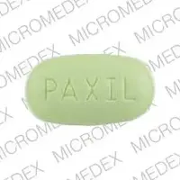 Paxil (Paroxetine [ pa-rox-a-teen ])-PAXIL 40-40 mg-Green-Oval