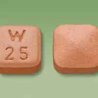 Pristiq (Desvenlafaxine [ des-ven-la-fax-een ])-W 25-25 mg-Tan-Four-sided