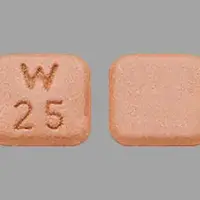 Pristiq (Desvenlafaxine [ des-ven-la-fax-een ])-W 25-25 mg-Tan-Four-sided