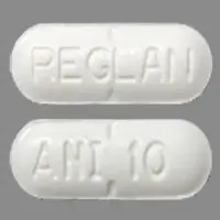 Reglan (Metoclopramide [ met-oh-kloe-pra-mide ])-REGLAN ANI 10-10 mg-White-Capsule-shape