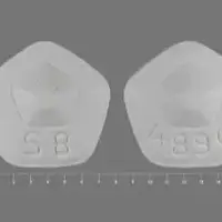 Requip (Ropinirole (oral) [ roe-pin-i-role ])-4890 SB-0.25 mg-White-Five-sided