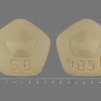 Requip (Ropinirole (oral) [ roe-pin-i-role ])-4891 SB-0.5 mg-Yellow-Five-sided