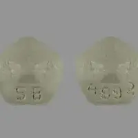 Requip (Ropinirole (oral) [ roe-pin-i-role ])-4892 SB-1 mg-Green-Five-sided