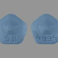 Requip (Ropinirole (oral) [ roe-pin-i-role ])-4894 SB-5 mg-Blue-Five-sided