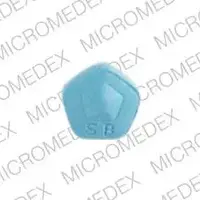 Requip (Ropinirole (oral) [ roe-pin-i-role ])-4894 SB-5 mg-Blue-Five-sided