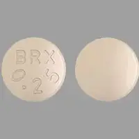 Rexulti (Brexpiprazole [ brex-pip-ra-zole ])-BRX 0.25-0.25 mg-Brown-Round