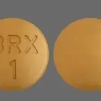 Rexulti (Brexpiprazole [ brex-pip-ra-zole ])-BRX 1-1 mg-Yellow-Round