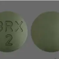 Rexulti (Brexpiprazole [ brex-pip-ra-zole ])-BRX 2-2 mg-Green-Round