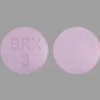 Rexulti (Brexpiprazole [ brex-pip-ra-zole ])-BRX 3-3 mg-Purple-Round