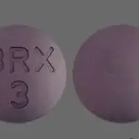 Rexulti (Brexpiprazole [ brex-pip-ra-zole ])-BRX 3-3 mg-Purple-Round