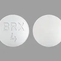 Rexulti (Brexpiprazole [ brex-pip-ra-zole ])-BRX 4-4 mg-White-Round