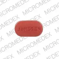 Risperdal (Risperidone (oral) [ ris-per-i-done ])-JANSSEN Ris 0.5-0.5 mg-Pink-Oval