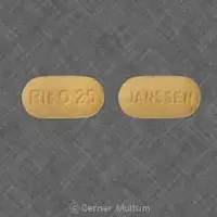 Risperdal (Risperidone (oral) [ ris-per-i-done ])-Ris 0.25 JANSSEN-0.25 mg-Yellow-Oval