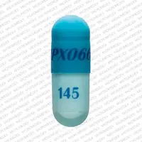 Rytary (Carbidopa and levodopa [ kar-bi-doe-pa-and-lee-voe-doe-pa ])-IPX066 145-carbidopa 36.25 mg / levodopa 145 mg-Blue-Capsule-shape