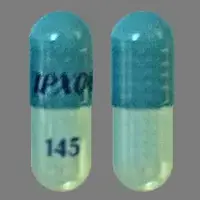 Rytary (Carbidopa and levodopa [ kar-bi-doe-pa-and-lee-voe-doe-pa ])-IPX066 145-carbidopa 36.25 mg / levodopa 145 mg-Blue-Capsule-shape