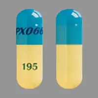 Rytary (Carbidopa and levodopa [ kar-bi-doe-pa-and-lee-voe-doe-pa ])-IPX066 195-carbidopa 48.75 mg / levodopa 195 mg-Blue & Yellow-Capsule-shape