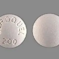 Seroquel (Quetiapine [ kwe-tye-a-peen ])-SEROQUEL 200-200 mg-White-Round