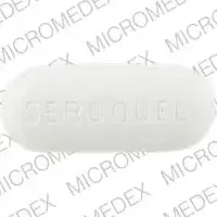 Seroquel (Quetiapine [ kwe-tye-a-peen ])-SEROQUEL 300-300 mg-White-Capsule-shape