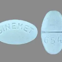 Sinemet (Carbidopa and levodopa [ kar-bi-doe-pa-and-lee-voe-doe-pa ])-SINEMET 654-25 mg / 250 mg-Blue-Oval