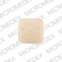 Singulair (Montelukast [ mon-te-loo-kast ])-SINGULAIR MRK 117-10 mg-Beige-Four-sided