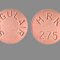 Singulair (Montelukast [ mon-te-loo-kast ])-SINGULAIR MRK 275-5 mg-Pink-Round