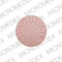 Singulair (Montelukast [ mon-te-loo-kast ])-SINGULAIR MRK 275-5 mg-Pink-Round