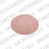 Singulair (Montelukast [ mon-te-loo-kast ])-SINGULAIR MRK 711-4 mg-Pink-Oval