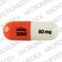 Strattera (Atomoxetine [ at-oh-mox-e-teen ])-LILLY 3250 80 mg-80 mg-Brown & White-Capsule-shape