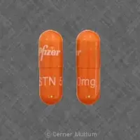 Sutent (Sunitinib [ soo-nit-in-ib ])-Pfizer STN 50 mg-50 mg-Brown-Capsule-shape