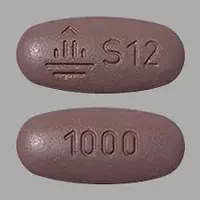 Synjardy (Empagliflozin and metformin [ em-pa-gli-floe-zin-and-met-for-min ])-Logo S12 1000-empagliflozin 12.5 mg / metformin hydrochloride 1000 mg-Purple-Oval