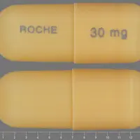 Tamiflu (Oseltamivir [ os-el-tam-ih-veer ])-ROCHE 30 MG-30 mg-Yellow-Capsule-shape