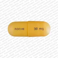 Tamiflu (Oseltamivir [ os-el-tam-ih-veer ])-ROCHE 30 MG-30 mg-Yellow-Capsule-shape