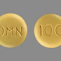 Topamax (Topiramate [ toe-pyre-a-mate ])-OMN 100-100 mg-Yellow-Round